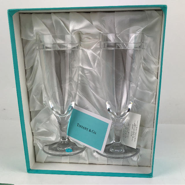 Tiffany & Co.(ティファニー)の確実正規品Tiffanyペア ワイングラス インテリア/住まい/日用品のキッチン/食器(グラス/カップ)の商品写真