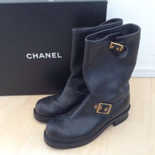 希少❤CHANEL  エンジニアブーツ  大人気グレー