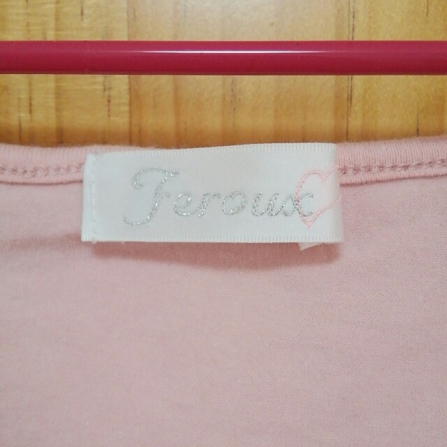 Feroux(フェルゥ)のフェルゥ♡袖シフォンピンクカットソー レディースのトップス(カットソー(半袖/袖なし))の商品写真