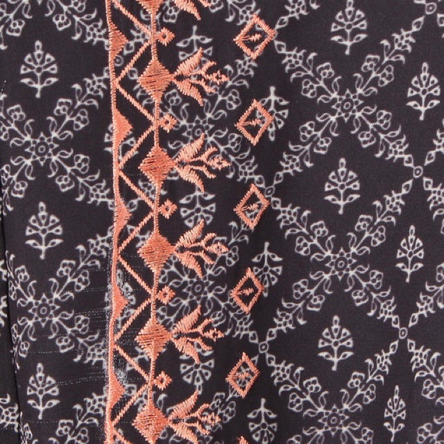 mystic(ミスティック)のmystic プリント×刺繍ワンピース レディースのワンピース(ロングワンピース/マキシワンピース)の商品写真