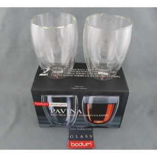 ボダム(bodum)の◇未使用 bodum ボダム ダブルウォールグラス ペア◇(グラス/カップ)