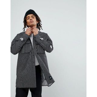 ジバンシィ(GIVENCHY)の新品SIXTHJUNEオーバーサイズストライプロゴパッチシャツXS(シャツ)