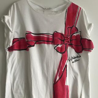 ランバンオンブルー(LANVIN en Bleu)のランバンオンブルー リボンTシャツ(Tシャツ(半袖/袖なし))