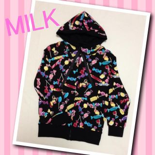 ミルク(MILK)の送料込♡MILKキャンディ柄パーカー(パーカー)