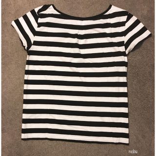 正規 Saint Laurent サンローランパリ Vネック ボーダー Tシャツ