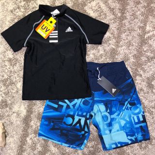 アディダス(adidas)の✨140cm 上下セット adidas サーフパンツ & ラッシュガード1 (水着)