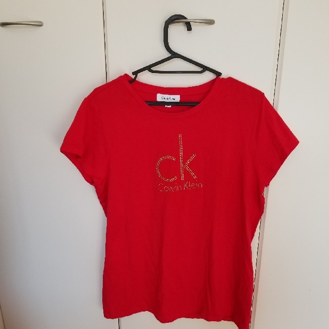 Calvin Klein(カルバンクライン)の美品♪Calvin Klein　Tシャツ　Lサイズ(^o^) レディースのトップス(Tシャツ(半袖/袖なし))の商品写真