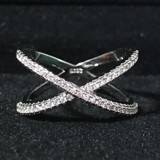 新品✨キュービックジルコニア✨キラキラリング💍16号スターリングシルバー925(リング(指輪))