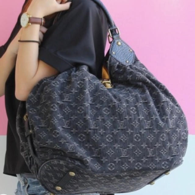 LOUIS VUITTON - 美品☆ルイ ヴィトン モノグラム デニム XL ノワール