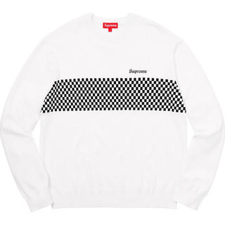 シュプリーム(Supreme)のsupreme Checkered Panel Crewneck Sweater(ニット/セーター)