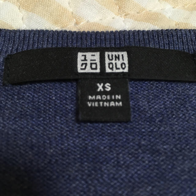 UNIQLO(ユニクロ)のUVカットクルーネックカーディガン BLUE XSサイズ レディースのトップス(カーディガン)の商品写真