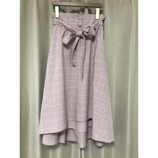 マジェスティックレゴン(MAJESTIC LEGON)のチェックヘムスカート(ひざ丈スカート)