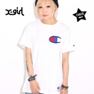 エックスガール(X-girl)のX' girl チャンピオン Tシャツ(Tシャツ(半袖/袖なし))