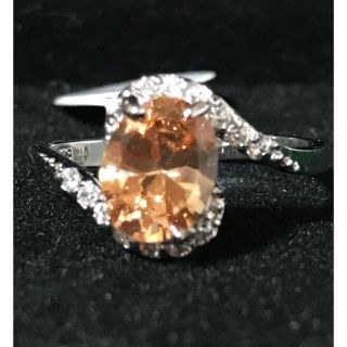 新品✨難あり💦キラキラ✨シトリン💍シルバー製指輪16号(リング(指輪))