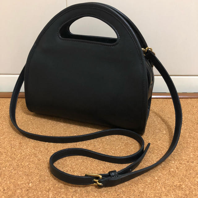 良品 USA製 old COACH 2WAY ショルダーバッグ ブラック