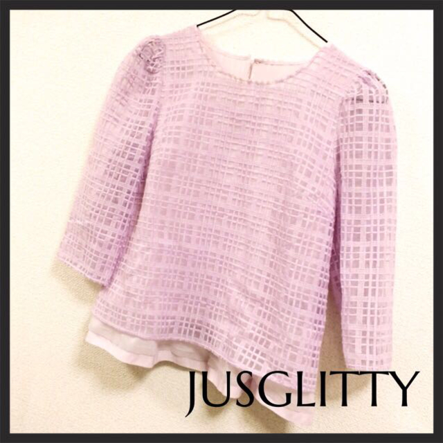 JUSGLITTY(ジャスグリッティー)のオーガンチェックブラウス レディースのトップス(シャツ/ブラウス(長袖/七分))の商品写真