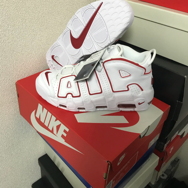 NIKE AIR MORE UPTEMPO WT/VRED