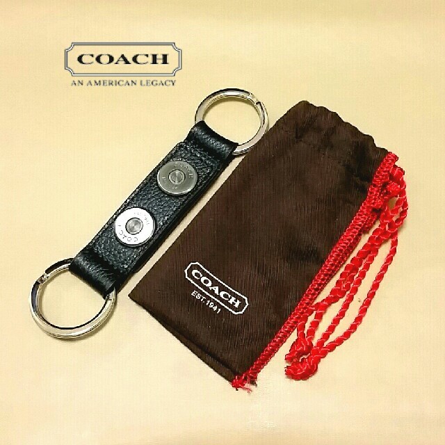 美品「COACH」キーリング キーホルダー