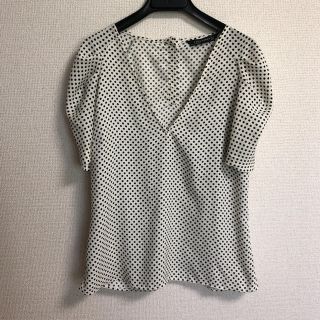 ザラ(ZARA)のyu_waku様専用  美品★zara ドット トップス (シャツ/ブラウス(半袖/袖なし))