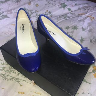 レペット(repetto)の【美品】repetto レペット ヒール ロイヤルブルー(ハイヒール/パンプス)