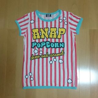 アナップ(ANAP)のANAP GIRL♡ポップコーンTシャツ Ｓ(Tシャツ/カットソー)