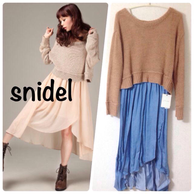 SNIDEL(スナイデル)のsnidel♡新品 アンサンブル ワンピ レディースのワンピース(ひざ丈ワンピース)の商品写真