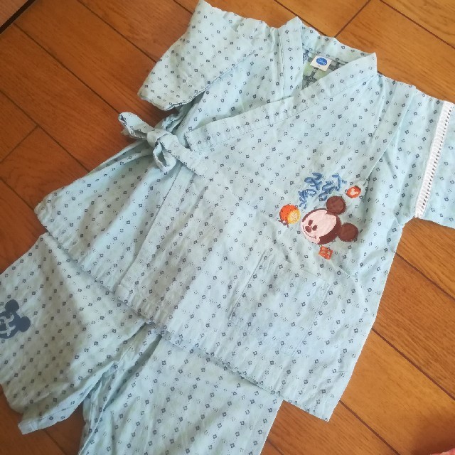 お揃い★ミッキー&ミニー甚平 キッズ/ベビー/マタニティのキッズ服男の子用(90cm~)(甚平/浴衣)の商品写真