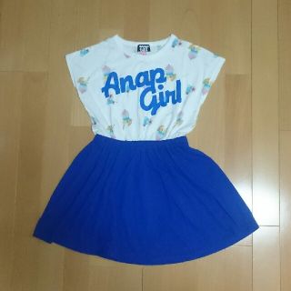 アナップ(ANAP)のANAP GIRL♡スィーツ柄ワンピース XS(ワンピース)