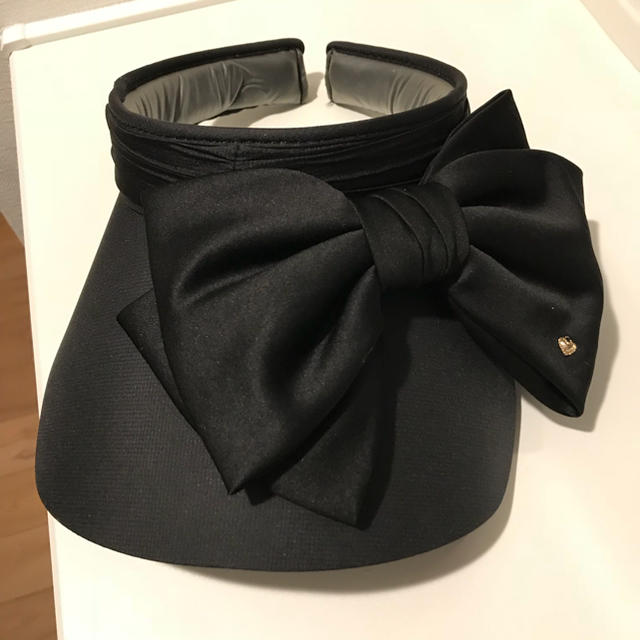 【美品】芦屋グレイス サンバイザー ブラック 黒 メンズの帽子(サンバイザー)の商品写真