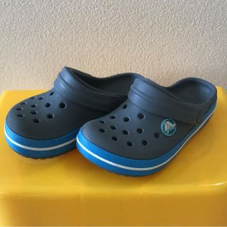 クロックス(crocs)のcrocs*クロックス*ブルー×グレーサンダル*16cm(サンダル)