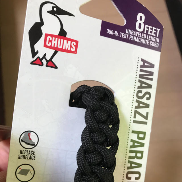 CHUMS(チャムス)のチャムス CHUMS パラコード ブレスレッド ブラック メンズのアクセサリー(ブレスレット)の商品写真