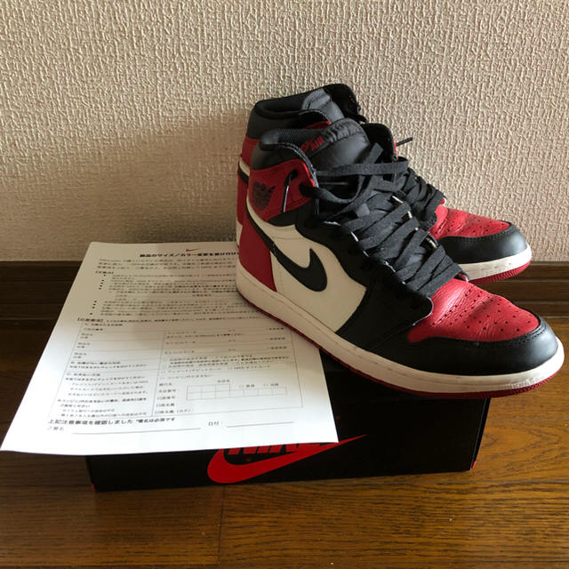 NIKE(ナイキ)のAir Jordan 1 bred toe Nike メンズの靴/シューズ(スニーカー)の商品写真