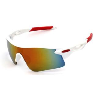 スポーツサングラス UV400 紫外線99%カット レッド　(サングラス/メガネ)