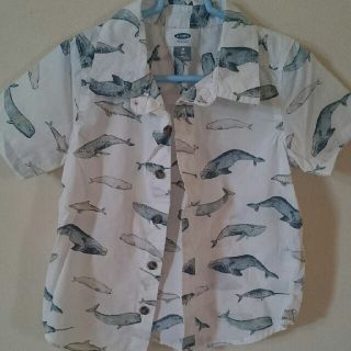 オールドネイビー(Old Navy)の♥美品♥半袖♥シャツ♥サメ 魚柄 オールドネイビー 100 110 男の子 半袖(その他)