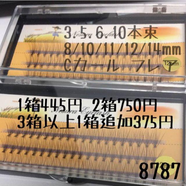 6本束14mm❹ 11mm❷ 三本束12mm⑤セルフ　マツエク　まつげ