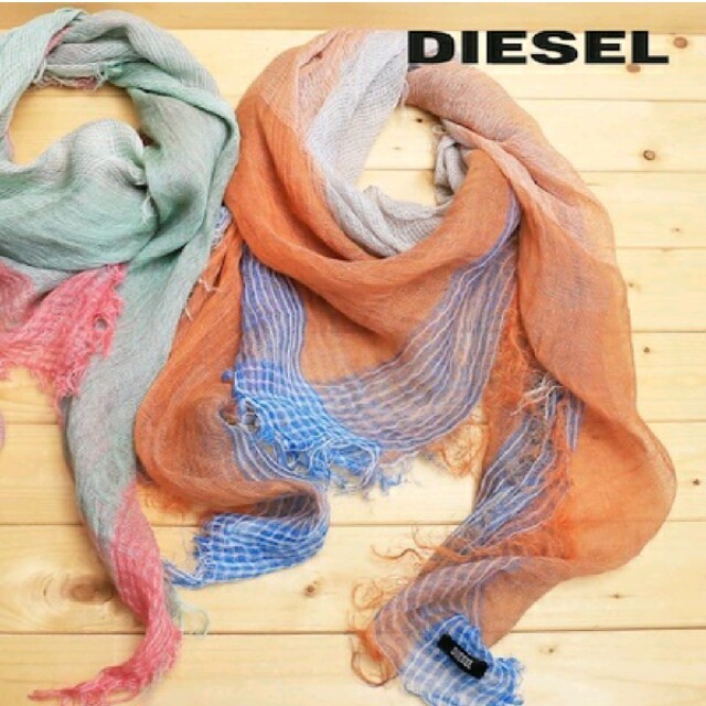 DIESEL(ディーゼル)の6/30まで更に値下げです！新品！DIESEL 春物ストール♪オレンジ レディースのファッション小物(ストール/パシュミナ)の商品写真