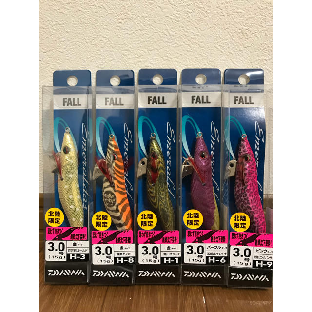 DAIWA - Daiwa エメラルダス フォール 北陸限定 エギ5本セットの DAIWA - Daiwa エメラルダス フォール 北陸限定 エギ5本セットの