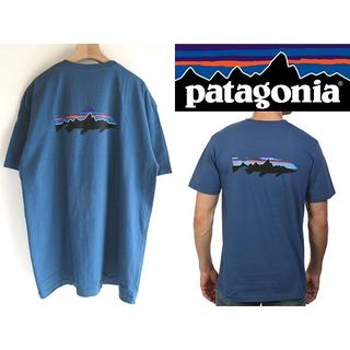 パタゴニア(patagonia)の新品 パタゴニア フィッシュデカロゴTシャツ XXL ブルーネイビー(Tシャツ/カットソー(半袖/袖なし))