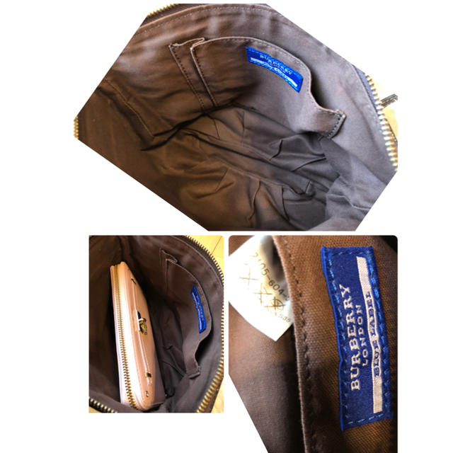 BURBERRY BLUE LABEL(バーバリーブルーレーベル)の美品バーバリーブルーレーベル高級レザー使いショルダーバッグ レディースのバッグ(ショルダーバッグ)の商品写真
