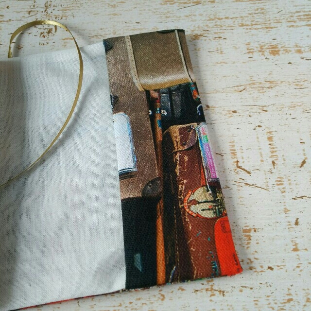 ブックカバー(bag**) ハンドメイドの文具/ステーショナリー(ブックカバー)の商品写真