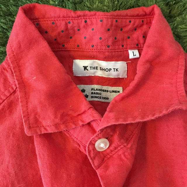 THE SHOP TK(ザショップティーケー)のTK タケオキクチ オレンジ 七分袖シャツ  Lサイズ メンズのトップス(シャツ)の商品写真