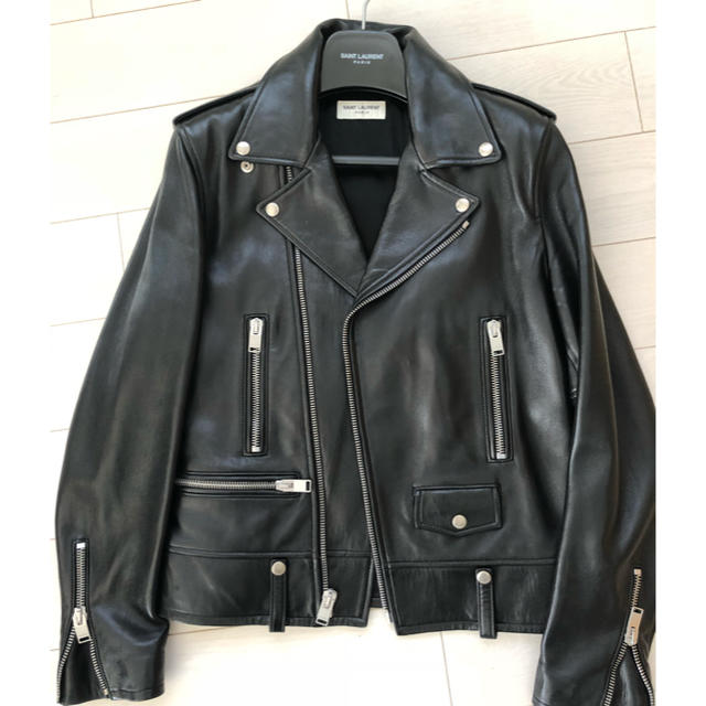 美品 正規品 saint laurent サンローラン ライダースジャケット