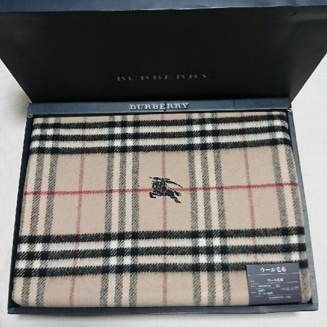 BURBERRY - 未使用 バーバリー ウール 100% 毛布 ノバチェック 140×200