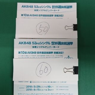 エーケービーフォーティーエイト(AKB48)のAKB48 53rdシングル 世界選抜総選挙  投票券（110枚）(アイドルグッズ)