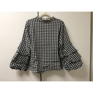 ザラ(ZARA)のギンガムチェックトップス(シャツ/ブラウス(半袖/袖なし))