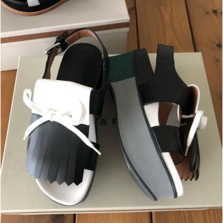 マルニ(Marni)の【未使用】MARNI マルニ 2way フリンジサンダル 36(サンダル)