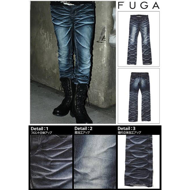 FUGA(フーガ)のFUGA Solar Eclipse デニム INDIGO/BLACK 42 メンズのパンツ(デニム/ジーンズ)の商品写真