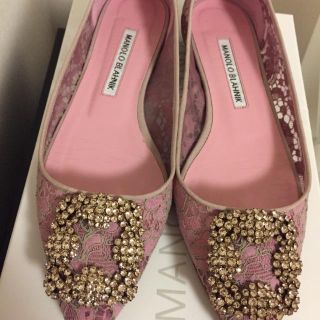 マノロブラニク(MANOLO BLAHNIK)のマノロブラニク  レースハンギシ 37(ハイヒール/パンプス)