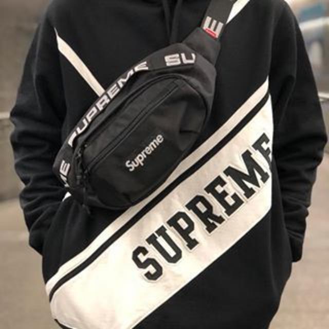 supreme 18ss waist bag ブラック-