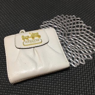 コーチ(COACH)のCOACH ミニ財布 ホワイト ブルー(財布)